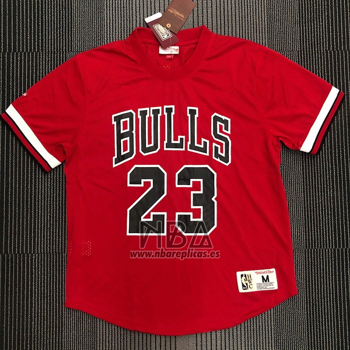 Camiseta Manga Corta Chicago Bulls Michael Jordan NO 23 Rojo2